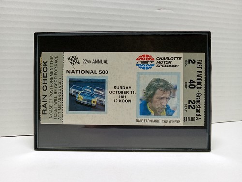 Charlotte Motor Speedway National 500 Ticket Stub Oct 1981 with Dale Earnhardt - Picture 2 of 13