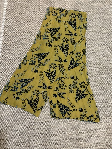 "Bufanda rectangular Nick Nora mezcla seda terciopelo vid 56""x10""" - Imagen 1 de 7