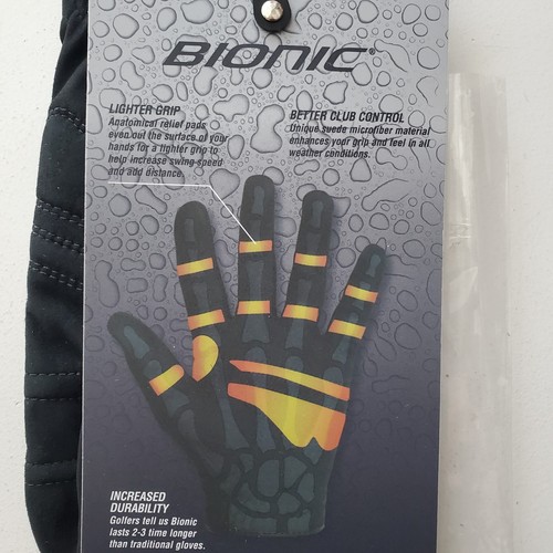 Bionic Men's All Weather Left Hand Black/Gray Golf Glove - NEW, Size M - Picture 5 of 7