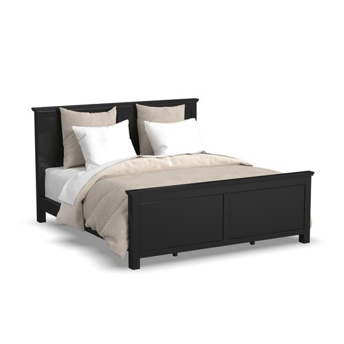 Homestyles 4-Piece Oak Park Black Wood King Bed, Two Black King - Picture 3 of 5