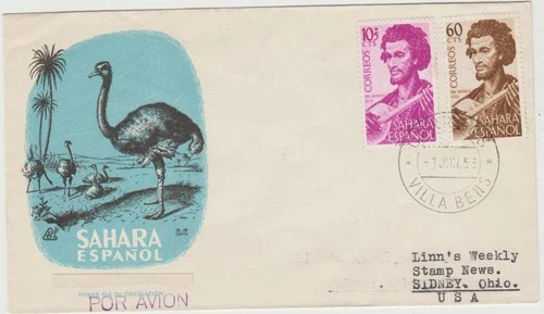 Spanish Sahara 1953 FDC  Child Welfare issue  Used   good condition
