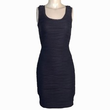 PHILOSOPHY NAVY BLUE RIBBED TANK BODY CON DRESS