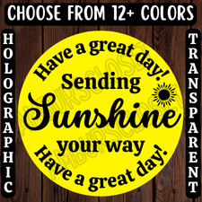 40 HAVE A GREAT DAY STICKERS 2" ROUND LABELS THANK YOU SCRATCH RESISTANT HAPPY