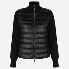 Moncler Logo Patch Padded Mix Jacket Black 9B00023 M1131 999 143170359