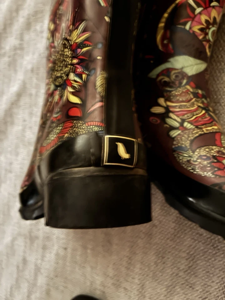 Botas de goma Sakroots para mujer, multicolor floral, talla 6, botas de lluvia Foto 4 de 4