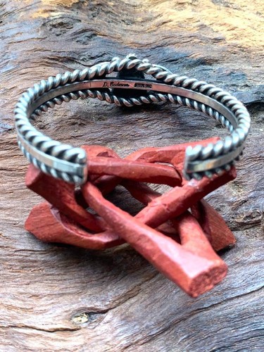 Bracciale DONOVAN CADMAN 6 cm NUOVO, set con conchiglie di ostriche spinose.Argento sterling - Foto 4 di 7