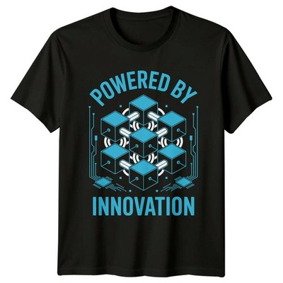 Powered By Innovation Herren T-Shirt Technologie Geschenk für Ihn