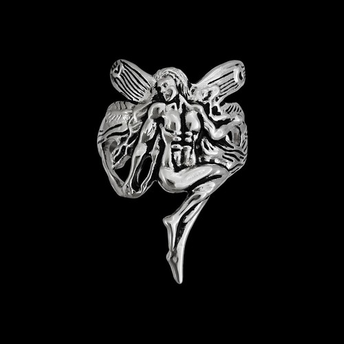 Beautiful sterling silver ring with Male faerie fairy design - Picture 9 of 10