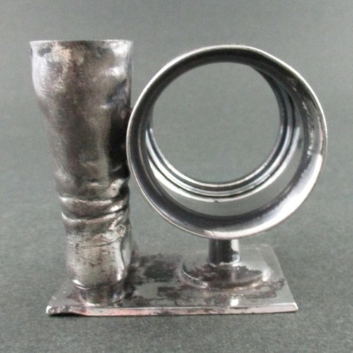 Jarrón BOOT - ANILLO SERVILLETERO FIGURATIVO ANTIGUO - Cuádruple placa de plata AURORA #65 - Imagen 6 de 12