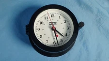 Weems & Plath Bluewater Quartz Ship's Clock Black 150500 NEW