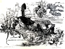 Experimental Print, Signed, 1972, Numbered 8/12, Lithograph