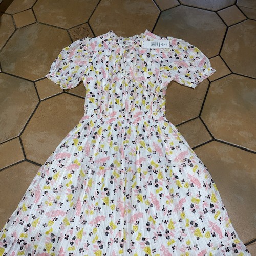 Per Una occasion Floral Dress Size wedding Work size 8 ivory pink long maxi new - Picture 4 of 11