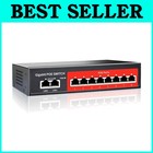 Powerful 8-Port PoE Switch with 120W Supply and Lightning Protection for Cameras