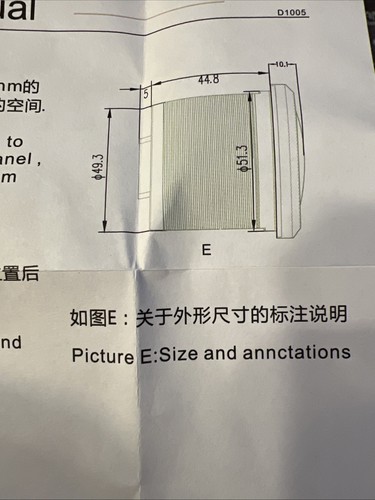 Marine / Boat Volt Gauge - White - Brand New - 52mm        [A] - Picture 4 of 5