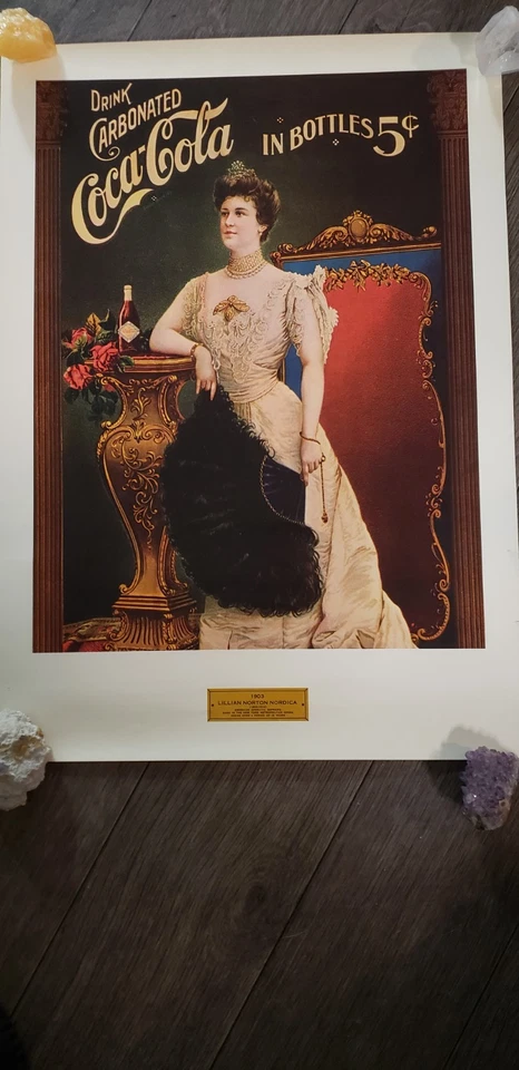 Vintage c. late 70's Coca-Cola 1900's "Calendar Girls" Set of 4 Posters - Image 2 of 4