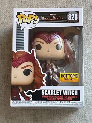 FUNKO POP MARVEL WANDA VISION SCARLET WITCH #828 HOT TOPIC EXCLUSIVE NEW IN BOX