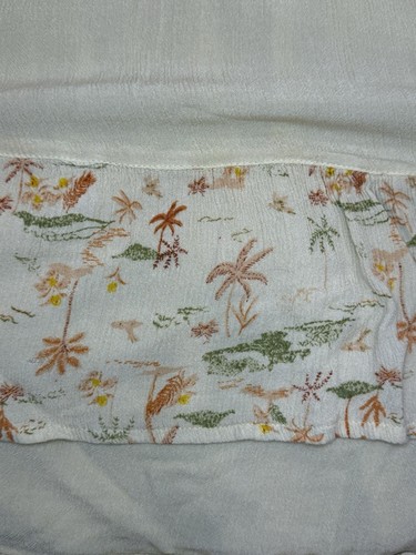Raya Sun Y2K Boho Sundress Size Large Beige Embroidered Smocked - Picture 5 of 12