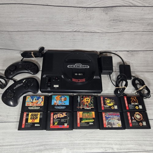 Sega Genesis Model 1 High Definition 10 Spiele Bundle Lot GETESTET FUNKTIONIERT 