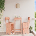 2x Bar Stools Solid Pine Wood Natural Douglas 40x48.5x115.5cm with Backrest Pair