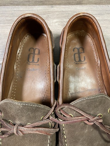 Scarpe mocassini Allen Edmonds Catskill marrone pelle scamosciata yacht da uomo taglia 10,5 D - Foto 5 di 15
