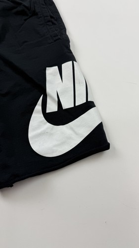 Nike Shorts Boys Large Black White Swoosh Logo Drawstring Athletic 939610-010 - Picture 2 of 9