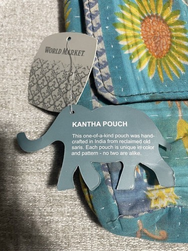 Kantha Pouch Purse Hand Crafted Colorful - Picture 7 of 9