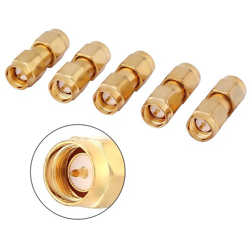 5Pcs SMA Male To SMA Male Plug Connector RF Coaxial Adapter Connector For WiFi - Afbeelding 10 van 12