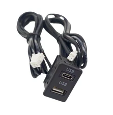 Type C USB Port Panel Extension Cable Adapter For Car SUV Dash Flush Mount 145CM
