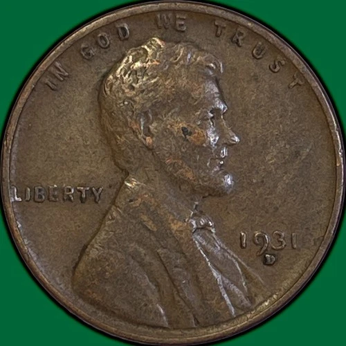 1931-D Lincoln Wheat Cent Extremely Fine XF Coin #36142