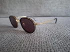 Masunaga Titanium OVAL Sunglasses Model GMS824 Gold Black & Gray LNS 47-23