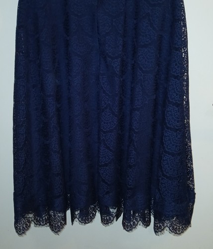 Kensie Dress Navy Blue Formal Dress Lace Size 10 Length 38" Pre-Owned Excellent - Picture 5 of 11