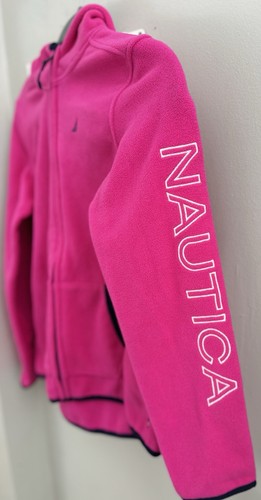 NAUTICA MÄDCHEN FLEECE HOODIE REISSVERSCHLUSS MAGENTA GRÖSSE 5 - Bild 3 von 3