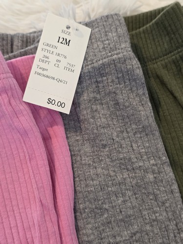 Cat & Jack Baby Size 12M / 12 Months Ribbed Pull-On Leggings  (5 Pack) - Picture 10 of 20