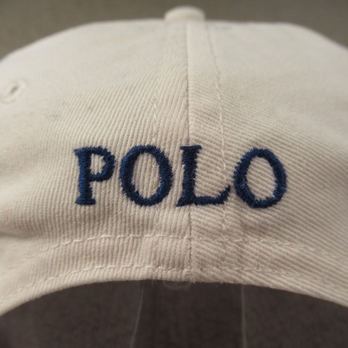 Herren Polo Ralph Lauren Baseball Cap weiß mit blau Pony Mütze Einheitsgröße verstellbar - Bild 7 von 13