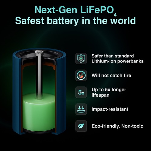 Laser ChargeCore LiFePO4 Powerbank 10000mAh Triple Port Fast Charge Aquatic Awe - 第 3/15 張圖片