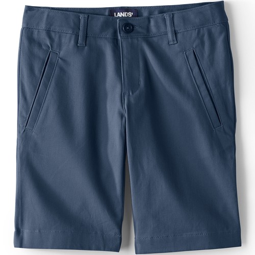LANDS END Marine Schuluniformen Stretch Chino Bermuda Shorts Mädchen 10 NEU - Bild 3 von 8