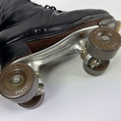 Vintage Betty Lytle Styled By Hyde Chicago Black Roller Skates Lace Leather Mens - Picture 18 of 24