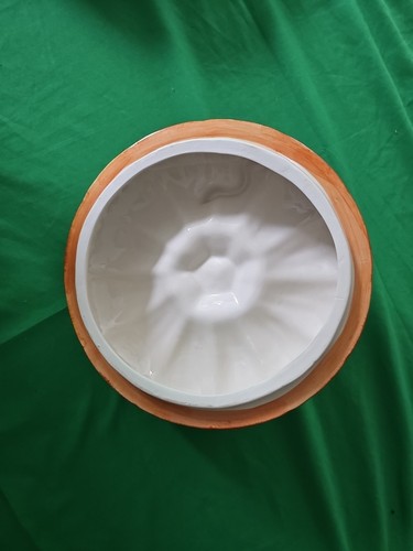 Cracker Barrel Bountiful Harvest Ceramic Sunflower Pumpkin Pie Plate Dish Lid - Picture 2 of 5