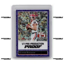 2025 Leaf NSCC The National Proof - Gunner Stockton Rookie 1/1 Purple Dots