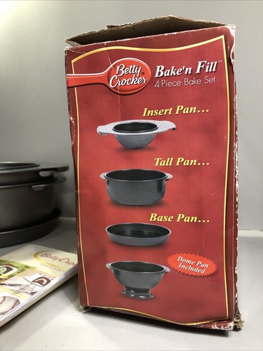 Betty Crocker Bake N Fill 4 Piece Set Mix & Bake Fill Flip & Decorate Dome Pan - 第 10/13 張圖片