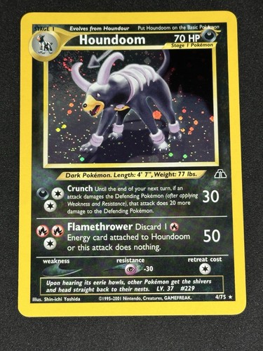 Houndoom 4/75 Neo Discovery Holo NM Swirl!