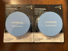 (2) Covergirl Clean Matte Pressed Powder Oil-Control Sealed 525 - Buff Beige