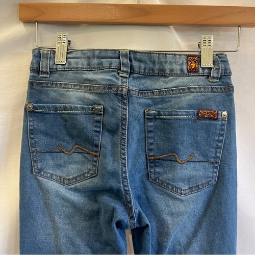 7 For All Mankind The Skinny Girls Denim Jeans Size 12 Adjustable Waist Casual - Picture 4 of 7