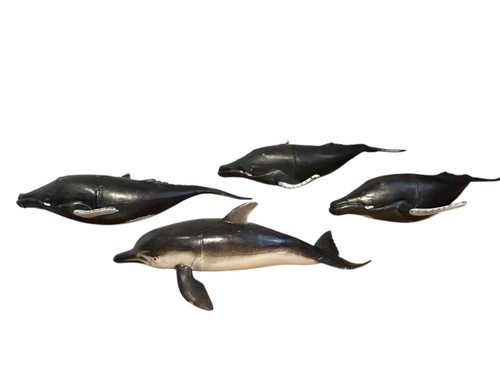 Lot of 4 Sea Animals Life PVC Plastic Whales Dolphin - Picture 19 of 20