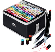 168 Colors Art Markers Pens, Dual Tips Alcohol Markers Permanent Sketch Markers
