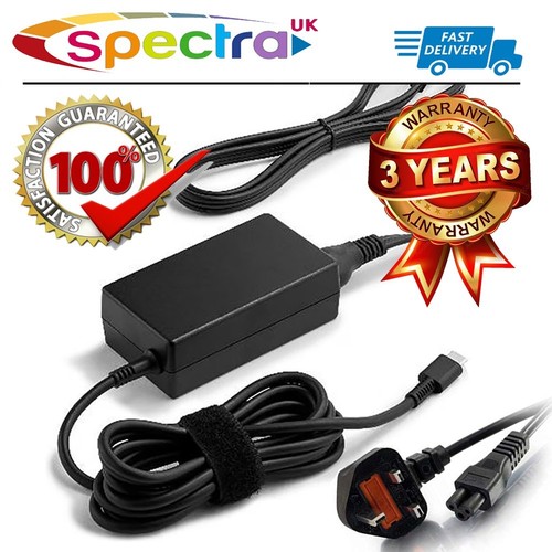 Acer Spin 7 SP714-51 45W USB-C Laptop Charger Ac Adapter AC Adapter - Picture 3 of 5