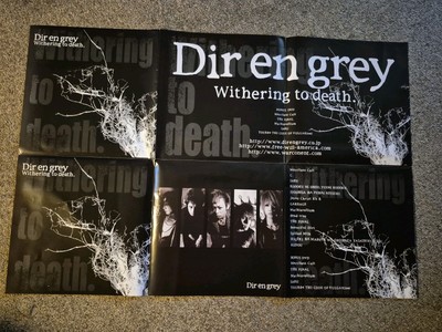 Dir En Grey-Withering To Death Promo Poster 36x24 Folded Never Hung 2005