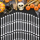60PCS Mini Plastic Bones, White Bones Halloween Decor, Small Plastic Bones for P