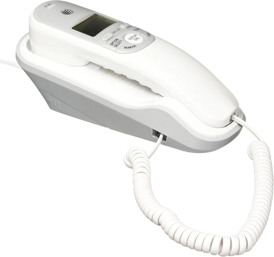 Classic White Trimline Corded Phone with 80 Caller ID Names & Volume Control - Image 3 of 4