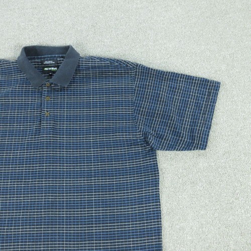 Bolle Shirt Mens Extra Large Black Blue White Striped Short Sleeve Golf Polo - Picture 3 of 18